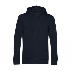 B&C Organic Zipped Hood - Sweat capuche zippé organique - Blanc