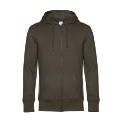 B&C King Zipped Hood - Sweat Capuche zippé KING - Blanc