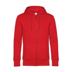 B&C King Zipped Hood - Sweat Capuche zippé KING - Blanc