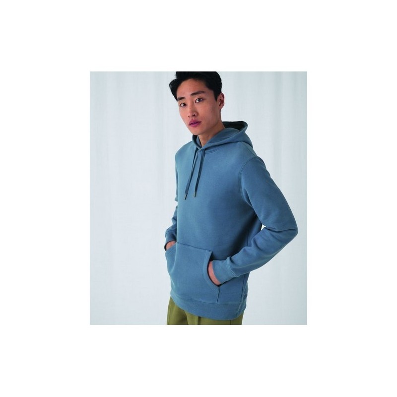 B&C King Hooded - Sweat Capuche King - Blanc