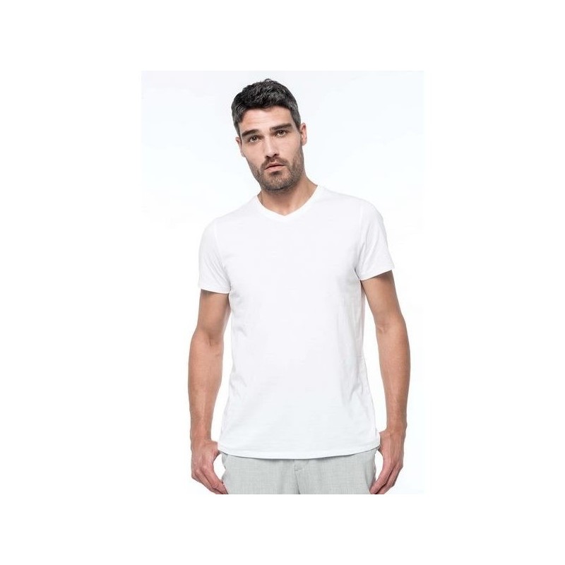 T-shirt supima col v manches courtes homme - kariban