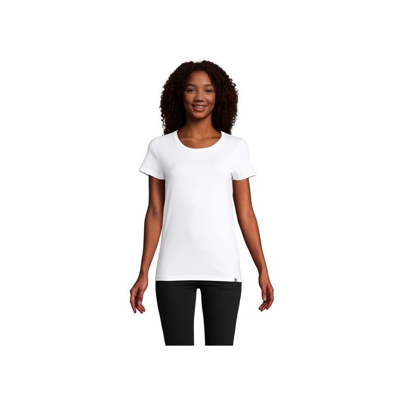 ATF LOLA - Tee-shirt femme col rond made in France - Blanc