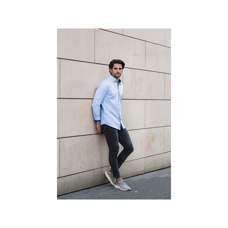 Chemise a motifs chevrons manches longues - Russell