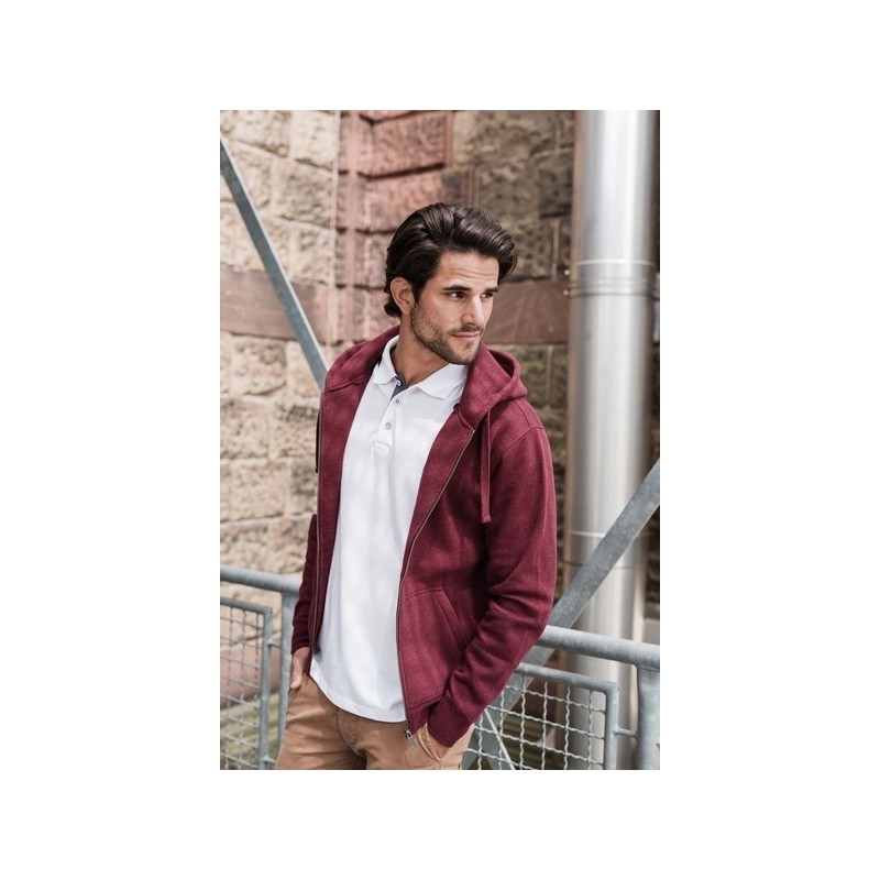 Sweat-shirt zippé capuche authentic chiné - Russell