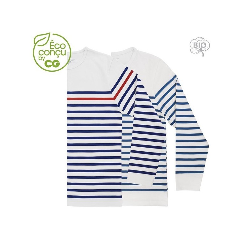 T-shirt ml marinière bio