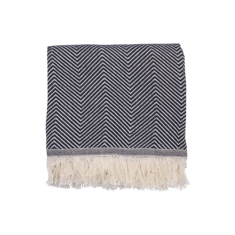 écharpe hamam avec tissage en chevrons