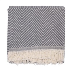 écharpe hamam avec tissage en chevrons