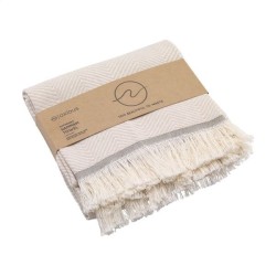 écharpe hamam avec tissage en chevrons