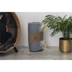 écharpe hamam avec tissage en chevrons