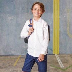 Chemise Popeline Manches Longues Enfant Kariban