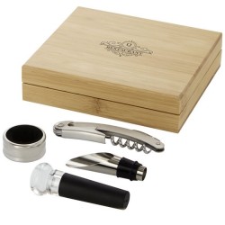 Coffret à vin en bambou 4 pièces 