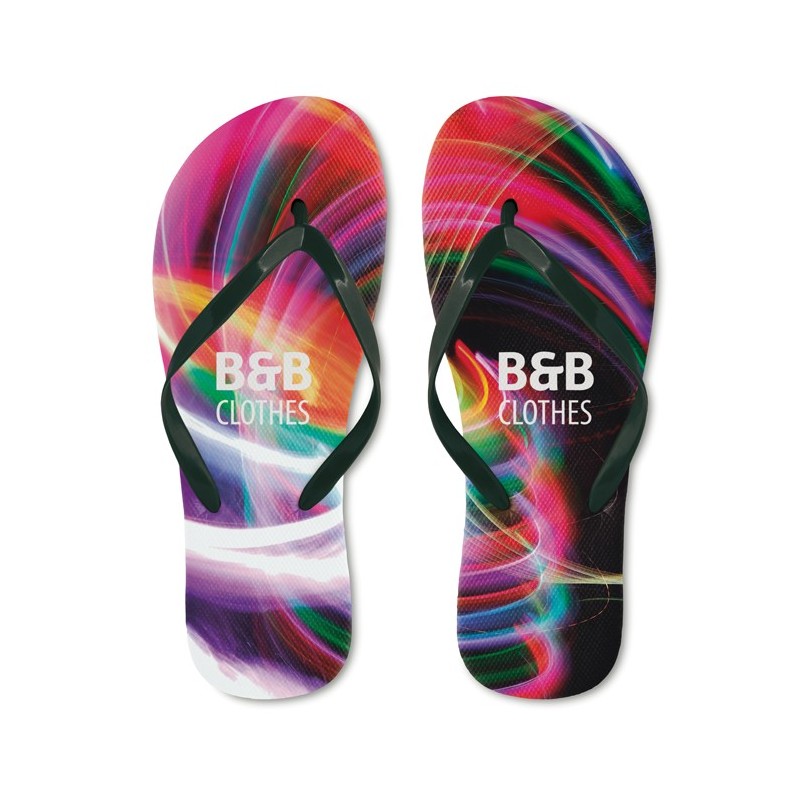 Paire de tongs sur-mesure - logo quadri