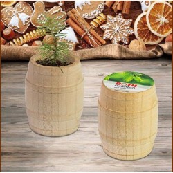 Mini-tonneau en bois - Bulbes de trèfle à 4 feuilles