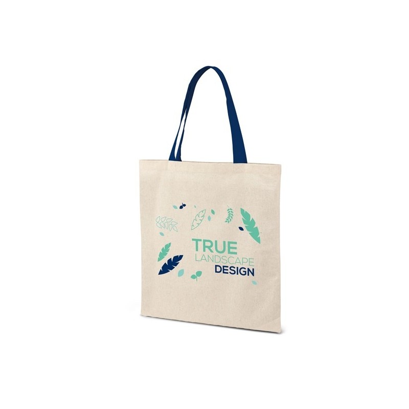 Tote bag en coton 140g/m² avec anses de couleurs