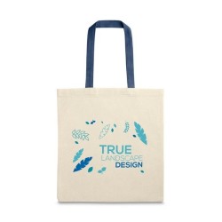 Tote bag en coton 140g/m² avec anses de couleurs