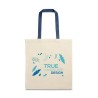 Tote bag en coton 140g/m² avec anses de couleurs