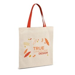 Tote bag en coton 140g/m² avec anses de couleurs