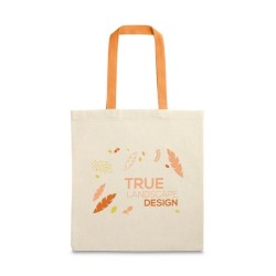 Tote bag en coton 140g/m² avec anses de couleurs