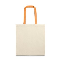 Tote bag en coton 140g/m² avec anses de couleurs