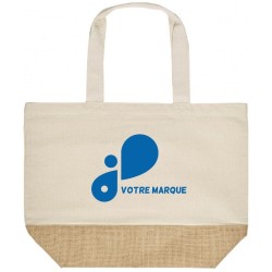 Tote bag coton et jute 220g/m²