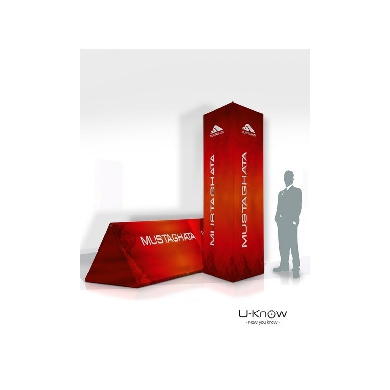 Totem prisme gonflable 120x300cm