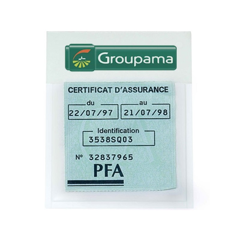 Porte-vignette assurance adhésif