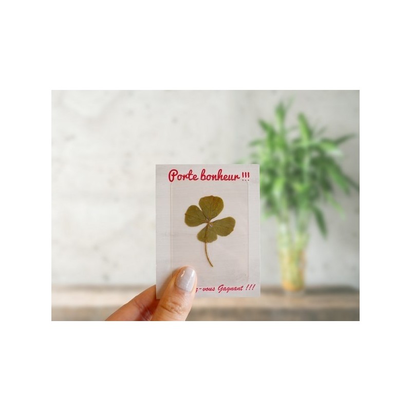 Carte trèfle porte bonheur