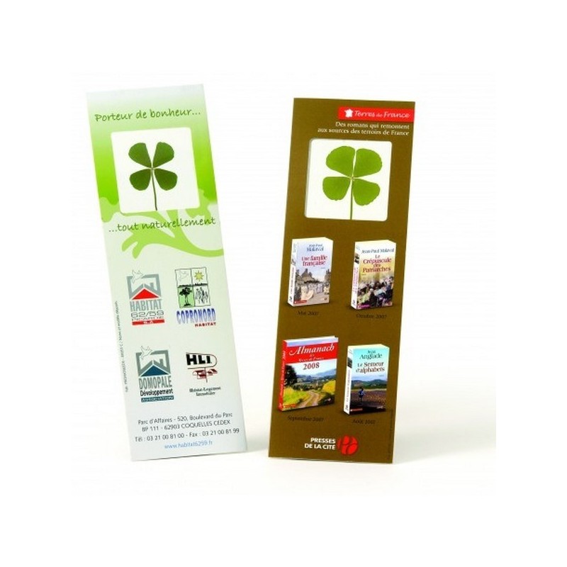 Marque page trèfle porte bonheur