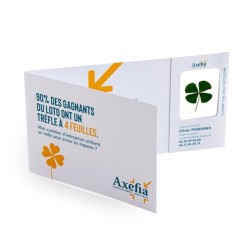 Carte trèfle à 4 feuilles porte bonheur
