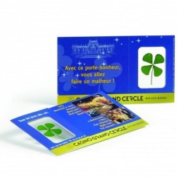Carte trèfle à 4 feuilles porte bonheur