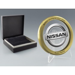 Médaille verre métal