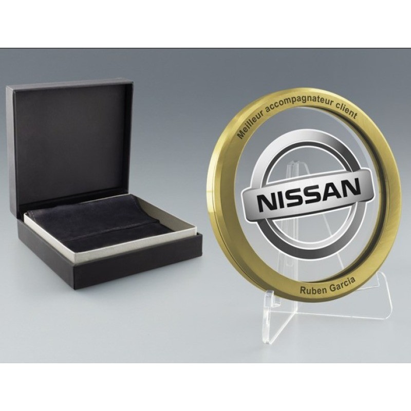 Médaille verre métal