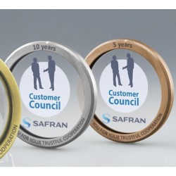 Médaille verre métal