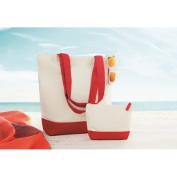  Trousse en coton bicolore