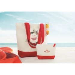  Trousse en coton bicolore