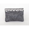 Pochette zippée en feutre recyclé
