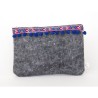Pochette zippée en feutre recyclé