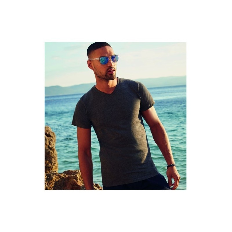 T-shirt col v Fruit of the Loom