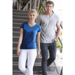 T-shirt col v Gildan