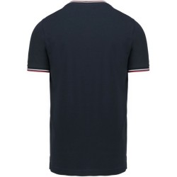 T-shirt col V en maille piquée