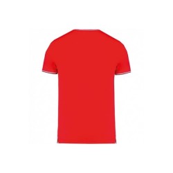 T-shirt col V en maille piquée