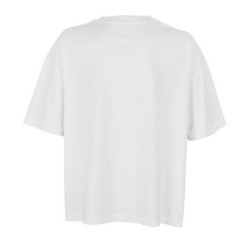 Tee-shirt blanc femme 100% coton bio boxy