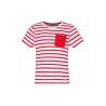 T-shirt rayé marin avec poche manches courtes enfant