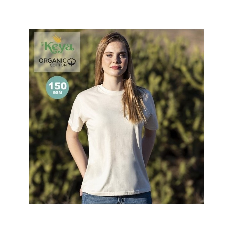 T-Shirt Femme KEYA en coton BIO 150g/m2 et finition naturelle