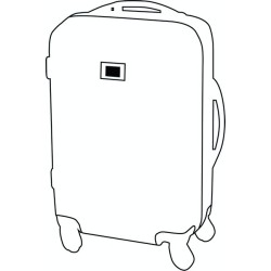 Trolley coque 4 roues 55x40x20cm
