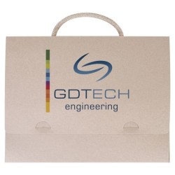 VALISETTE  EN CARTON RECYCLÉE - LOGO QUADRI