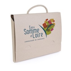 Valisette en carton recyclée - logo 1 couleur