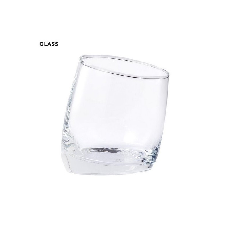 Verre avec design incliné