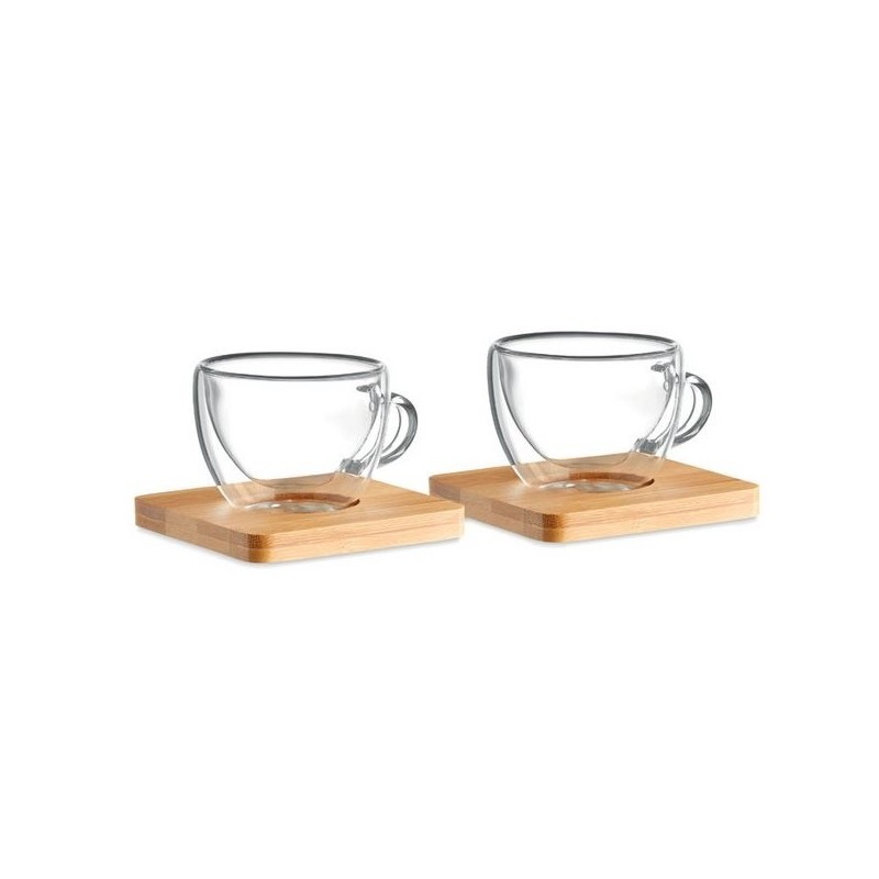 2 verres expresso double paroi