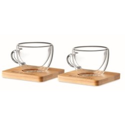 2 verres expresso double paroi